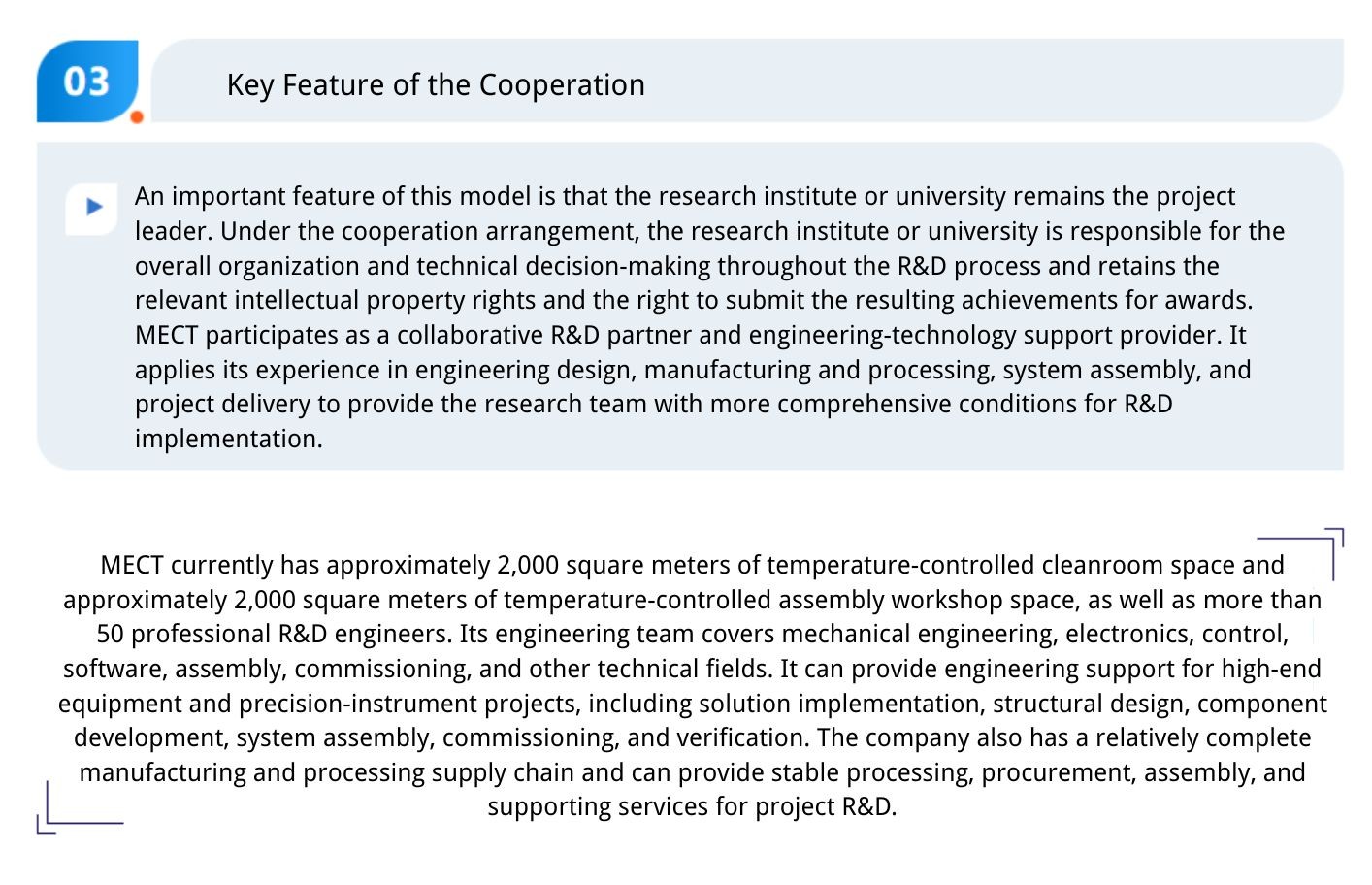 Wuhan MECT Technology Co., Ltd. has introduced a joint R&D cooperation model for research institutes and university faculty teams. By drawing on the company’s mature engineering capabilities, R&D  (1).jpg